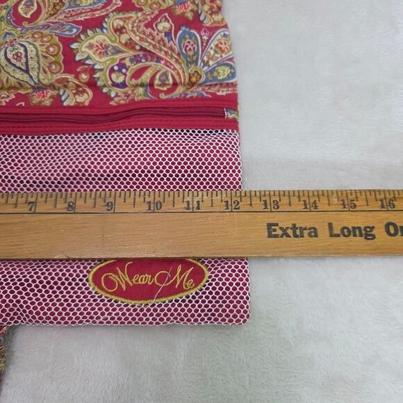 Unbranded Wear Me/Wash Me Lingerie Swim Bag Red Trim Snap Zipper Close Floral - Picture 10 of 15